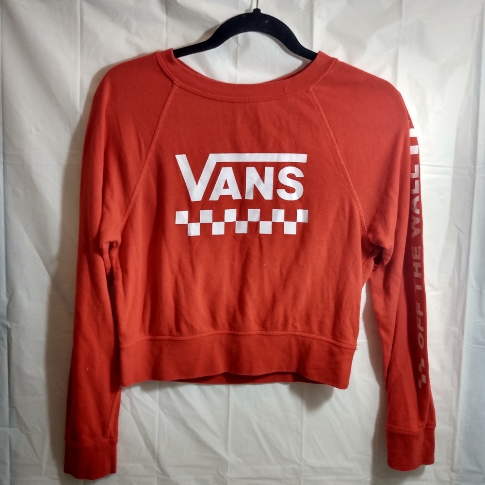 3/$25 Vans red long sleeved crop top